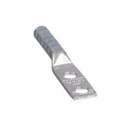 Zapata de compresión LCC6-14A-L para cal. 6 Awg, Doble barreno para tornillo prisionero de 1/4, Espaciado de orificio 16mm, 1 Pz