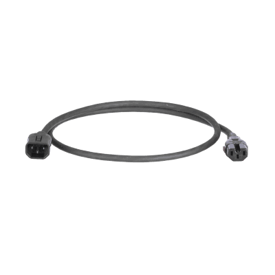 Cable de Alimentación Eléctrica Con Bloqueo Doble de Seguridad, de IEC C14 a IEC C13, 6 ft. de Largo, Color Negro, Paquete de 10 Piezas