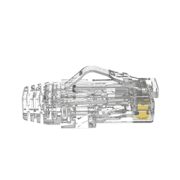 Plug RJ45 Cat6/6A, Para Cable UTP de Calibre 28 AWG (Diámetro Reducido), Chapado en Oro de 50 micras, Paquete de 100 piezas