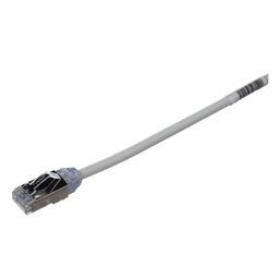 Patch Cord Cat6A, Diametro Reducido 28 AWG, Blindado S/FTP, CM/LS0H, 2 m, Color Gris