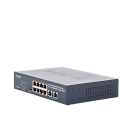 Switch de Escritorio No Administrable / 8 Puertos 10/100/1000T PoE+ 802.3at / 2 Puertos Uplink 10/100/1000T / Presupuesto PoE 120 Watts / Modos Estándar, VLAN y Extend / Distancia Extendida 250 mts / Rackeable
