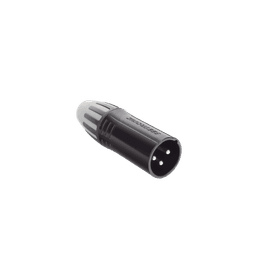 XLR conector de cable macho, carcasa enchapada en negro, contactos enchapados en plata