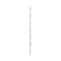 Poste de Paso para Cerca Eléctrica / Tubo de Acero Galvanizado / 6 Aisladores / 1.4 m (4.6 ft) / Diámetro 25 mm (1 in) / Pintura Blanca Exterior