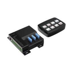 Controlador de Interruptores / 8 Canales / 3x10A y 5x0.2A / Táctil Retroiluminado / 10~24 VCD / RJ45 4 m (13.1 ft)