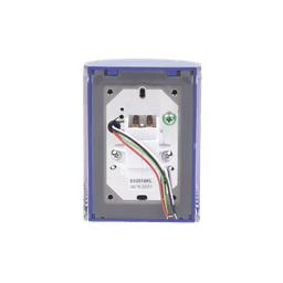​Botón Multipropósito, Color Azul, De Superficie, Con Tapa De Policarbonato, Con Bocina Pre Alarma, Solo Interior, Llave Para Restablecer, Texto De Emergencia, Español
