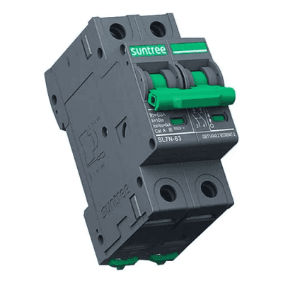 Protección Térmica/ Interruptor 2P, 20 A,  Corriente Directa  800 Vcc para Aplicación Fotovoltaica Montaje Riel DIN