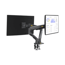 Montaje de Escritorio articulado para 2 monitores de 27-34" /  Soporta hasta 16 kg  por brazo/ Vesa 75 x 75 / 100 x 100 / Acero / Giro: 360°