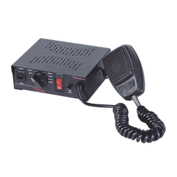 Sirena Vehicular de 100W de Potencia, Con Switch Giratorio de 6 posiciones y Micrófono Integrado de Uso Rudo