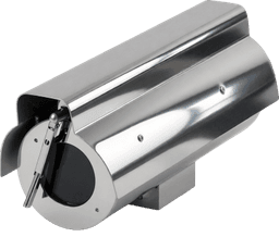 Gabinete para Cámaras Tipo Box (Profesional) / Cumple con Norma Anti-Explosión / Cumple con Norma IP68 / Fabricado en Acero Inoxidable / Limpiaparabrisas Integrado