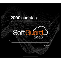 Licencia Anual de SoftGuard modalidad SaaS (Software as a Service) para 2000 cuentas