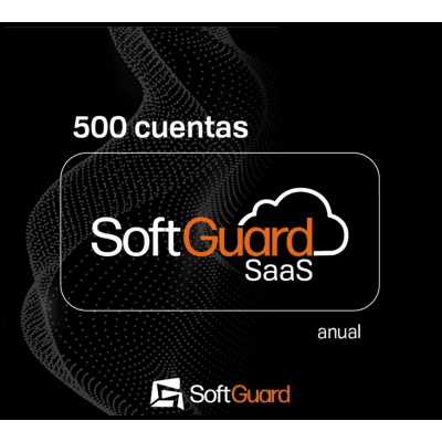 Licencia Anual de SoftGuard modalidad SaaS (Software as a Service) para 500 cuentas
