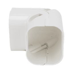Kit de Canaletas Para la Organización de Tuberías y Cables Eléctricos en Instalaciones de Aire Acondicionado, Uso en Interiores y Exteriores, PVC Rígido, Ideal Para Minisplit, Contenido de Kit (11 Piezas), (3000-00000)