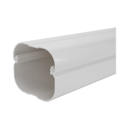 Kit de Canaletas Para la Organización de Tuberías y Cables Eléctricos en Instalaciones de Aire Acondicionado, Uso en Interiores y Exteriores, PVC Rígido, Ideal Para Minisplit, Contenido de Kit (11 Piezas), (3000-00000)