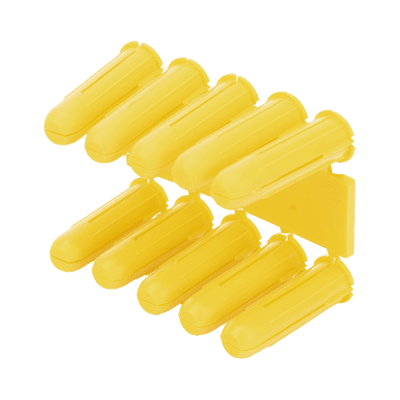 Taquete amarillo 7/32" para tornillos 8mm x 1" (100pzs) (1102-02100)