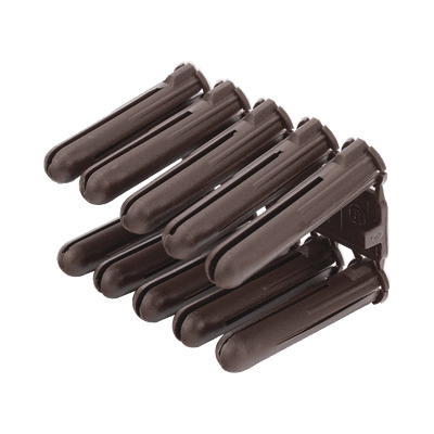 Taquete cafe 5/16" para tornillo 10mm x 1 3/4" (100pzs) (1104-04100) 