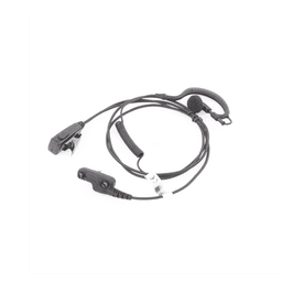 Micrófono-Audífono Profesional / Gancho Ergonómico en G / Cable con Resorte Reforzado en Kevlar / PTT de Solapa / Conector 2 Pines Atornillable para ICOM