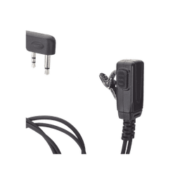 Micrófono - audífono de solapa con tubo acústico transparente para ICOM IC-F11/ 14/ 3021/ 3013/ 3103/ 3003/ 1100D/2100D