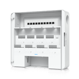 UniFi Access Hub Door, puede conectar 2 lectores y 2 cámaras (no incluidos) para controlar solo una puerta / 2 terminales AUX y 4 entradas adicionales (sensores y botones) POE 802.3bt no incluido