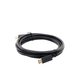 Cable DisplayPort 1.2 Macho a Macho | Longitud 3m | Versión DP1.2 | Soporta 4K@60Hz; 2K@144Hz | Soporta 3D | Color profundo de 8 y 10 bits | Blindaje Interno Múltiple | Cobre Estañado 28AWG  | Botón de Liberación.