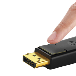 Cable DisplayPort 1.2 Macho a Macho | Longitud 5m | Versión DP1.2 | Soporta 4K@60Hz; 2K@144Hz | Soporta 3D | Color profundo de 8 y 10 bits | Blindaje Interno Múltiple | Cobre Estañado 28AWG  | Botón de Liberación.
