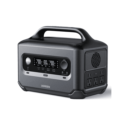 Estación de Energía Portátil 600W (680Wh) | 5 AC 600 W | 2 USB-C 100W | 2 USB-A 22.5 W | 1 Toma de Encendedor |  2 Salidas CC5521 | BMS | WIFI | Bluetooth | APP |  Tipo LiFePo4 |  Ciclo de vida 3000.