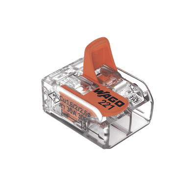 Conector de empalme compacto para todo tipo de conductores transparente 2 conectores  CAL 20 a 10