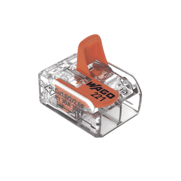 Conector de empalme compacto para todo tipo de conductores transparente 2 conectores  CAL 20 a 10