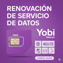 Renovación de plan anual de servicio de 10GB para SIM Yobi