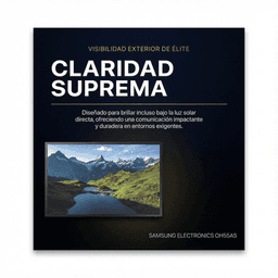 Pantalla Profesional LED 55" para Exterior con Vidrio Templado de Protección 5T, Full HD (1080p), HDMI/HDBaseT (LAN), Brillo 3500 cd/m2. Compatible VESA