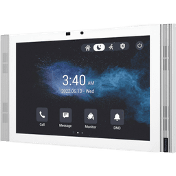 MONITOR COLOR BLANCO DE 10" IPS LCD / CERTIFICADO POR GOOGLE PLAY STORE / ANDROID 12 OS / WI-FI 6 / POE /  SIP / ENTRADAS DE ALARMA / ADMINISTRACIÓN 100 EN LA NUBE