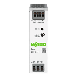 Fuente de Alimentación BASE / 24V DC 5A 120W / Monofásica 100-240V AC / Push-in CAGE CLAMP® / Sincronización Primaria / Conexión Paralelo y Línea / SELV/PELV / IP20