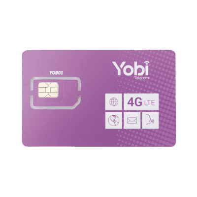 SIM Yobi para dispositivos móviles 3G/4G con recarga de 3.5GB cada mes durante 1 año de servicio (solo datos)
