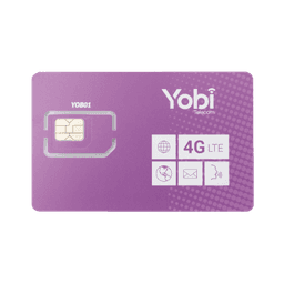 SIM Yobi para dispositivos móviles 3G/4G con recarga de 5GB cada mes durante 1 año de servicio (solo datos)